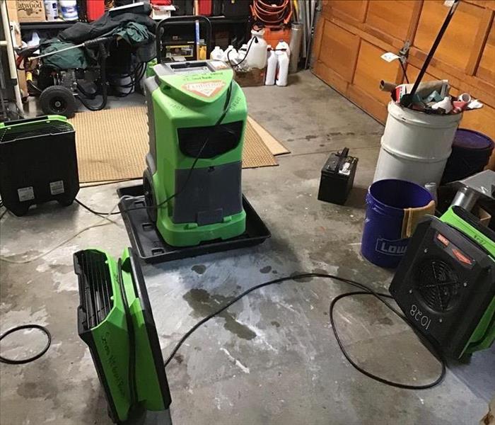 Servpro equipment drying out the water damage