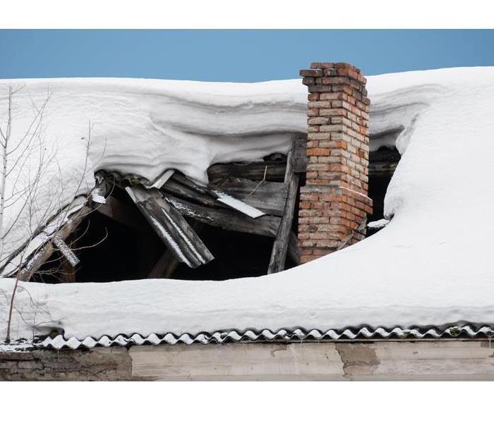 Snow causes a roof collapse